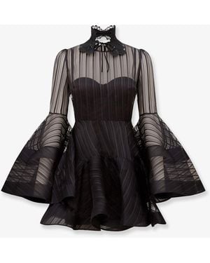 Zimmermann Valiant Lantern Mini Dress - Black