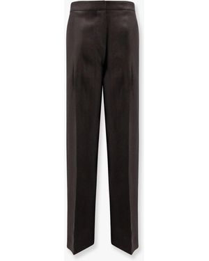 Lardini Linen Trouser With Pinces - Black