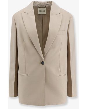Closed Virgin Wool Blend Blazer - Natural