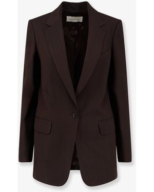 Dries Van Noten Voles Striped Viscose Blazer - Blue