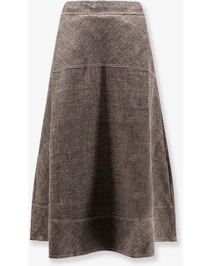 Soeur Janelle Linen Blend Skirt - Gray