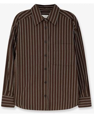 Closed Shirt Striped Cotton - Brown