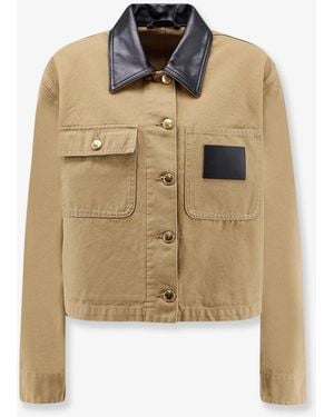 Balenciaga Workwear Cropped Canvas Jacket - Natural