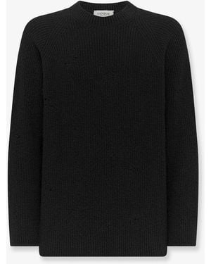 Laneus Alpaca Blend Sweater - Black