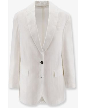 Brunello Cucinelli Cotton Blazer - White