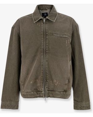 Represent Denim Jacket With Distressed Effect - Green