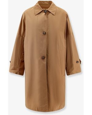 Hevò Cala Paradiso Cotton Blend Raincoat - Natural