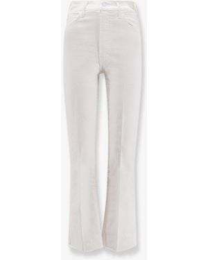 Mother The Hustler Ankle Fray Denim Trousers - White