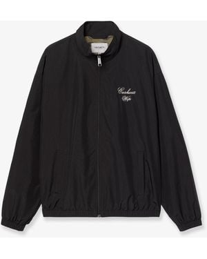 Carhartt Travon Water-Repellent Nylon Jacket With Embroidered Logo On The Front - Black