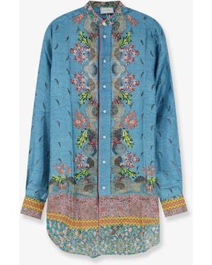 Pierre Louis Mascia Silk Shirt - Blue