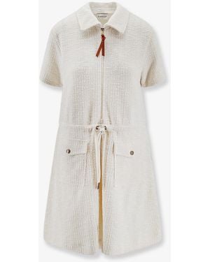 Moncler Dress With Adjustable Drawstring - White