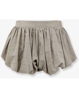 Frankie Shop Alina Wool Blend Bubble Shorts - White