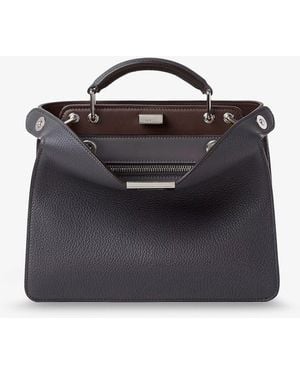 Fendi Peekaboo Iseeu Small Leather Crossbody Bag - Black