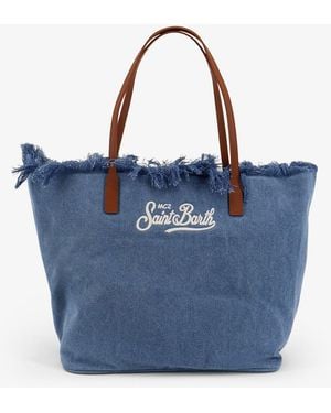 MC2 Saint Barth Canvas City Bag Shoulder Bag - Blue