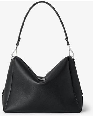 Fendi Lui Large Leather Shoulder Bag - Black