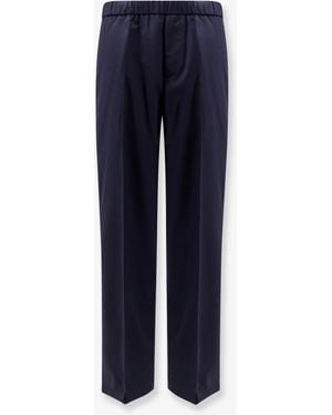 Seven Gauge Light Wool Trousers - Blue