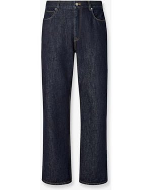 Fendi Denim Regular Blu Washed Jeans - Blue