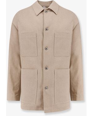 Hevò Castelluccio Cotton And Linen Jacket - Natural