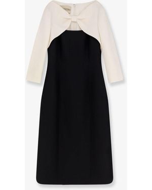 Valentino Crêpe Midi Dress - Black