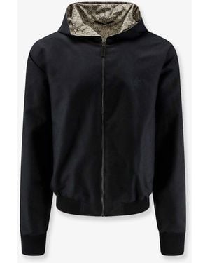Gucci Reversible Cotton And Gg Nylon Jacket - Black