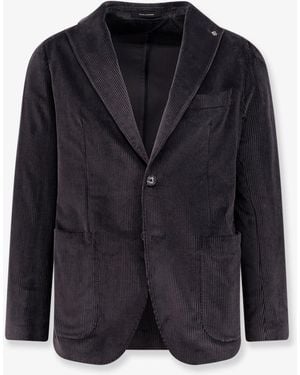 Tagliatore Single-Breasted Corduroy Blazer - Blue
