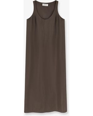 Rohe Long Silk Dress - Brown