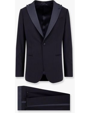 Giorgio Armani Soho Wool Tuxedo - Blue