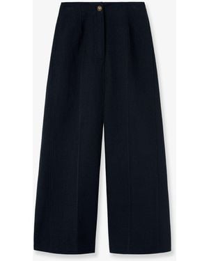 Loro Piana Kenith Linen Annd Cotton Trousers - Blue