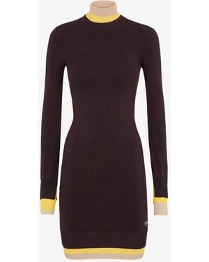 Fendi Dress With Stand-Up Collar - Multicolour