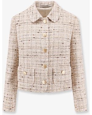 Tagliatore Idelle Bouclé Fabric Blazer - White