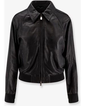 Pinko Barbra Leather Jacket - Black