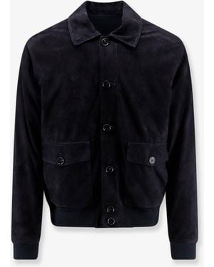 Arma Tomme Reversibile Suede Jacket - Blue