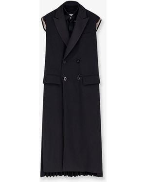 Sacai Wool Blend Blazer Dress - Blue