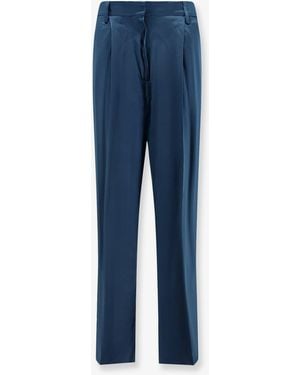 Dries Van Noten Portias Satin Trousers - Blue