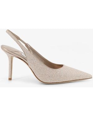 Jimmy Choo Love Décolleté With All-Over Glitter Effect - White