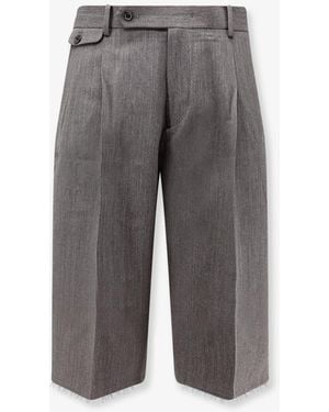 Tonywack Wool Blend Bermuda Shorts With Frontal Princes - Grey