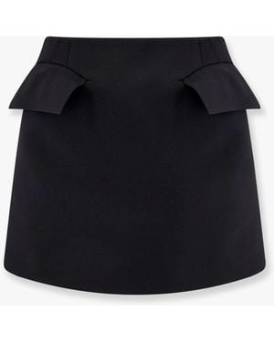 McQueen Wool Skirt - Black