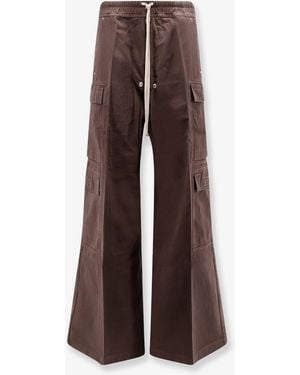 Rick Owens Double Cargo Jumbo Organic Cotton Pants - Brown