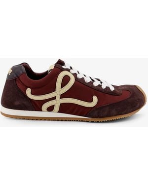 Loewe Ballet Runner 2.0 Nylon And Suede Trainers With Side Logo - White