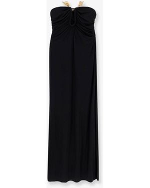 Cult Gaia Emir Viscose Blend Long Dress - Black