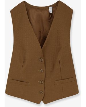 Burberry Warren Wool And Mohair Vest - Brown