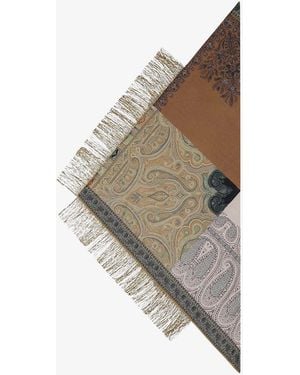 Pierre Louis Mascia Multicoloured Silk Shawl - White