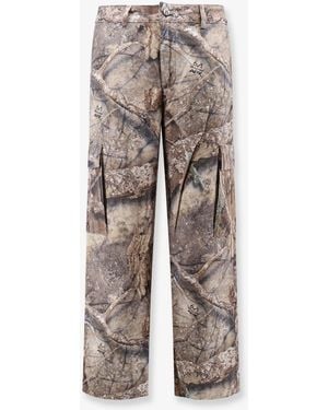 Represent Cargo Trousers With Real Tree Camouflage Print - Grey