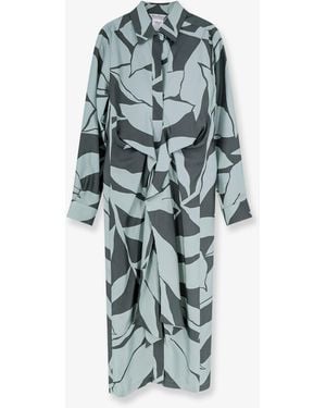 Max Mara Mxmrobinia Printed Silk Dress - Blue