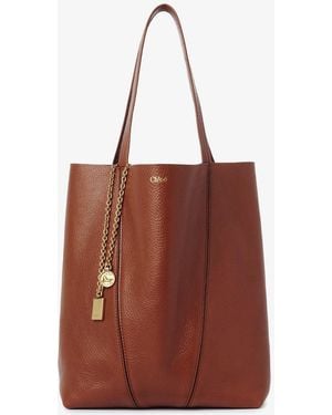 Chloé Chloé Spin Leather Shoulder Bag - Red