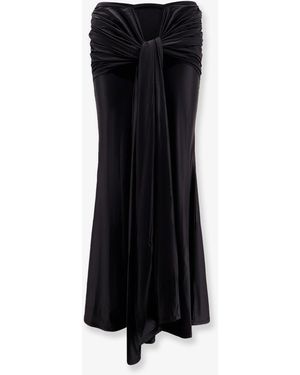 VENUJA Shiny Microfiber Skirt With Satin Effect - Black