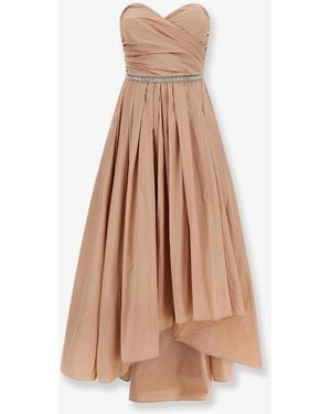 Pinko Dress Dattero Taffeta - Natural