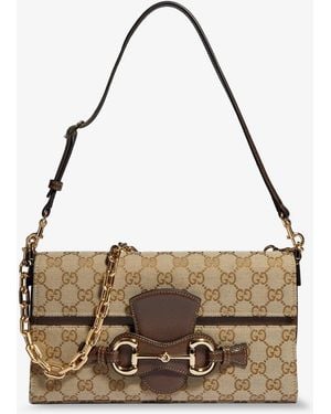 Gucci Ristretto Gg Fabric Shoulder Bag - Metallic