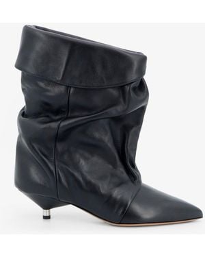 Isabel Marant Leather Boots Edrik - Blue