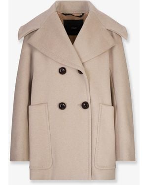 Max Mara Coats Cashmere - Natural